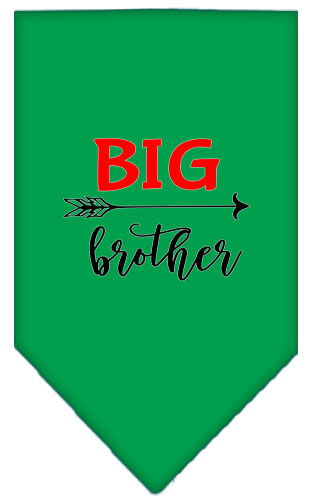 Big Brother Screen Print Bandana Emerald Green Large